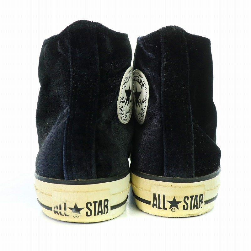 コンバース CONVERSE オールスター チャックテイラー ベルベット HI スニーカー ハイカット US8 26.5cm 黒 ブラック  1CK989 /KU ■MA