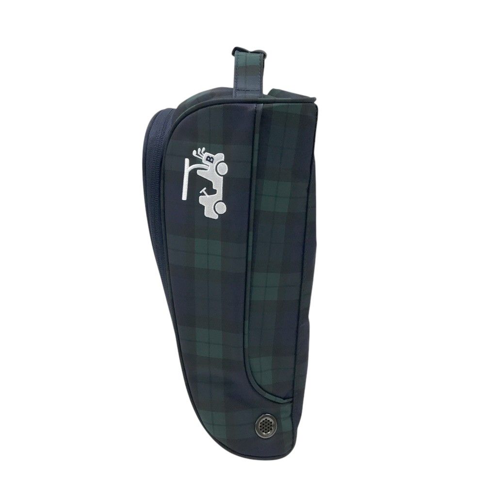 BEAMS GOLF ビームスゴルフ シューズケース チェック柄 カーキ系