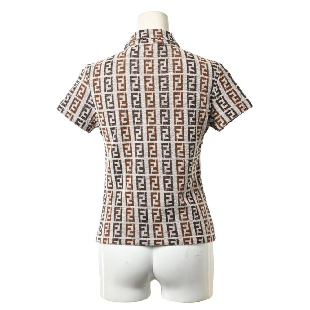 FENDI ヴィンテージ ズッカ柄 パイル ポロシャツ