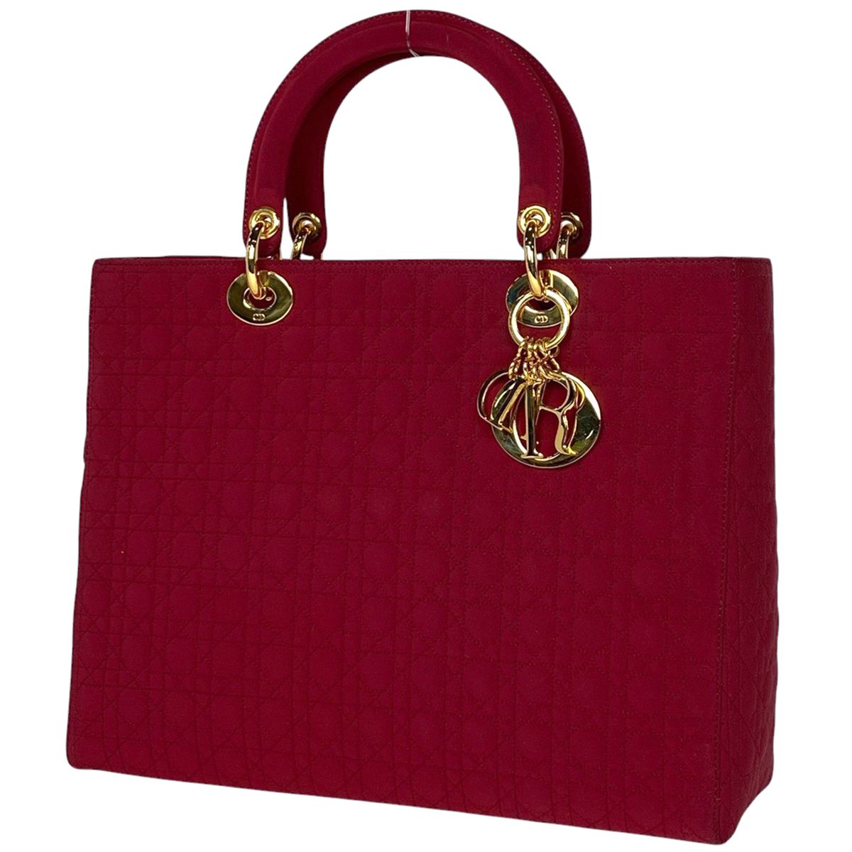 5EM15 Dior ディオール ハンドバッグ バッグ レディディオール レッド DIOR | Lady Dior バッグ ミニ カナージュ パテントカーフスキン