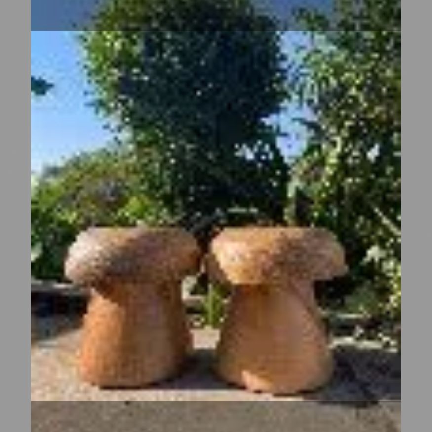 クスノキ丸太きのこスツール実木根彫りスツール原木杭杭基礎木スツール家庭用腰掛け