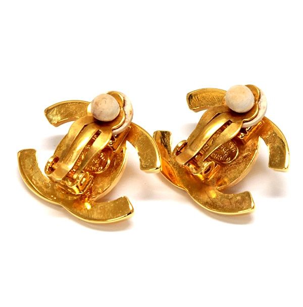 シャネル CHANEL ヴィンテージ ココマーク ターンロック イヤリング ゴールド 95A 72025