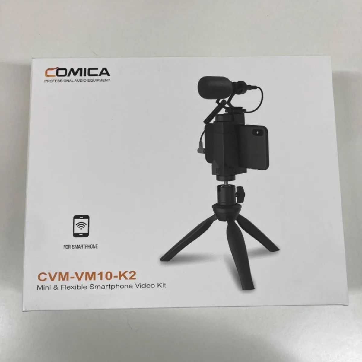 ComicaCVM-VM10-K2スマートフォンマイクビデオキットミニ三脚付 - 自撮り棒