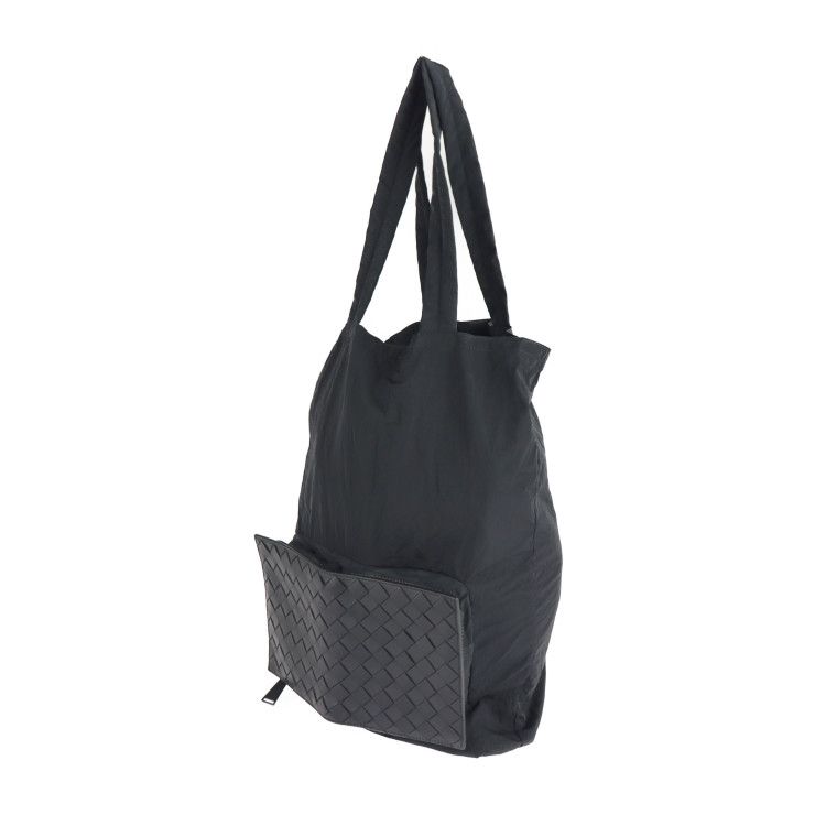 ボッテガ・ヴェネタ レザー ナイロン トートバッグ 609873 BOTTEGA VENETA ボッテガヴェネタ NYLON TOTE BAG ナイロン