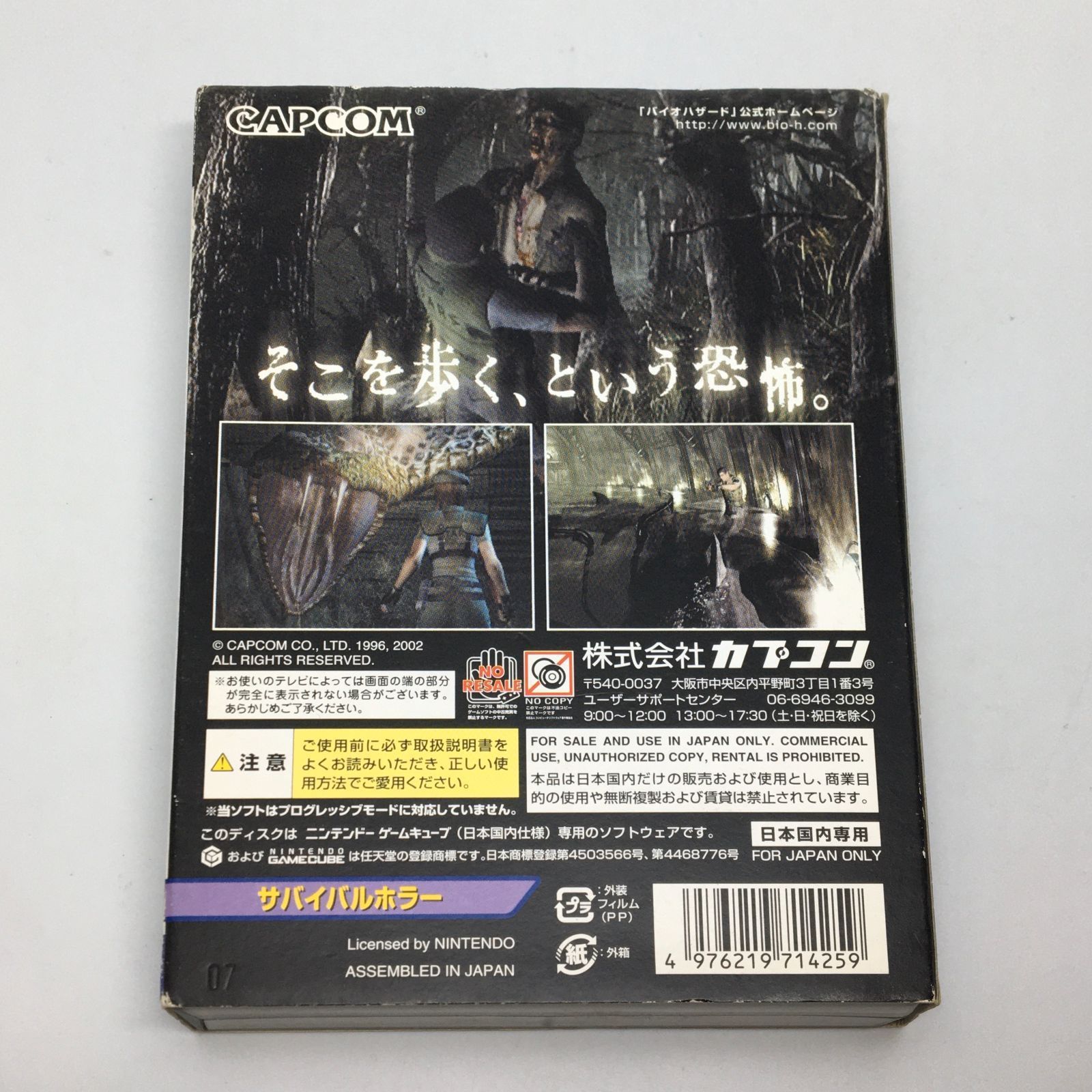 NGCソフト バイオハザード 2002/03/21 DOL-R-GBIJ 4976219714259