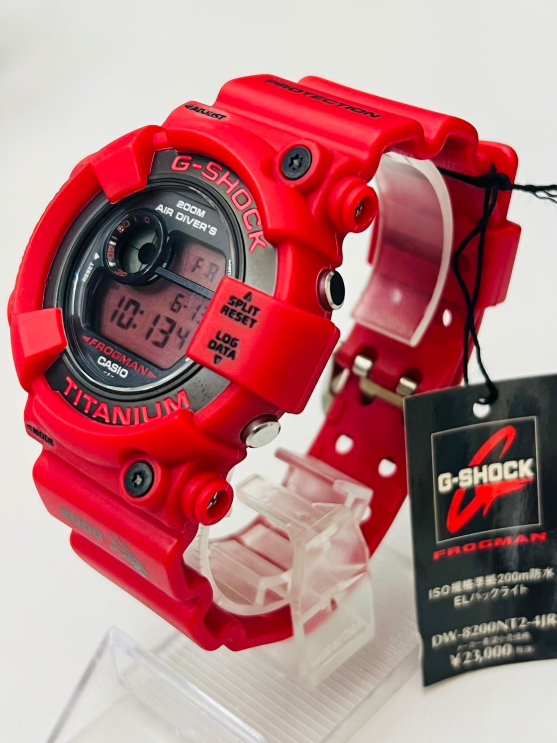 極美品】G-SHOCK Gショック FROGMAN 2000 赤潜水蛙 DW-8200NT2-4JR【電池