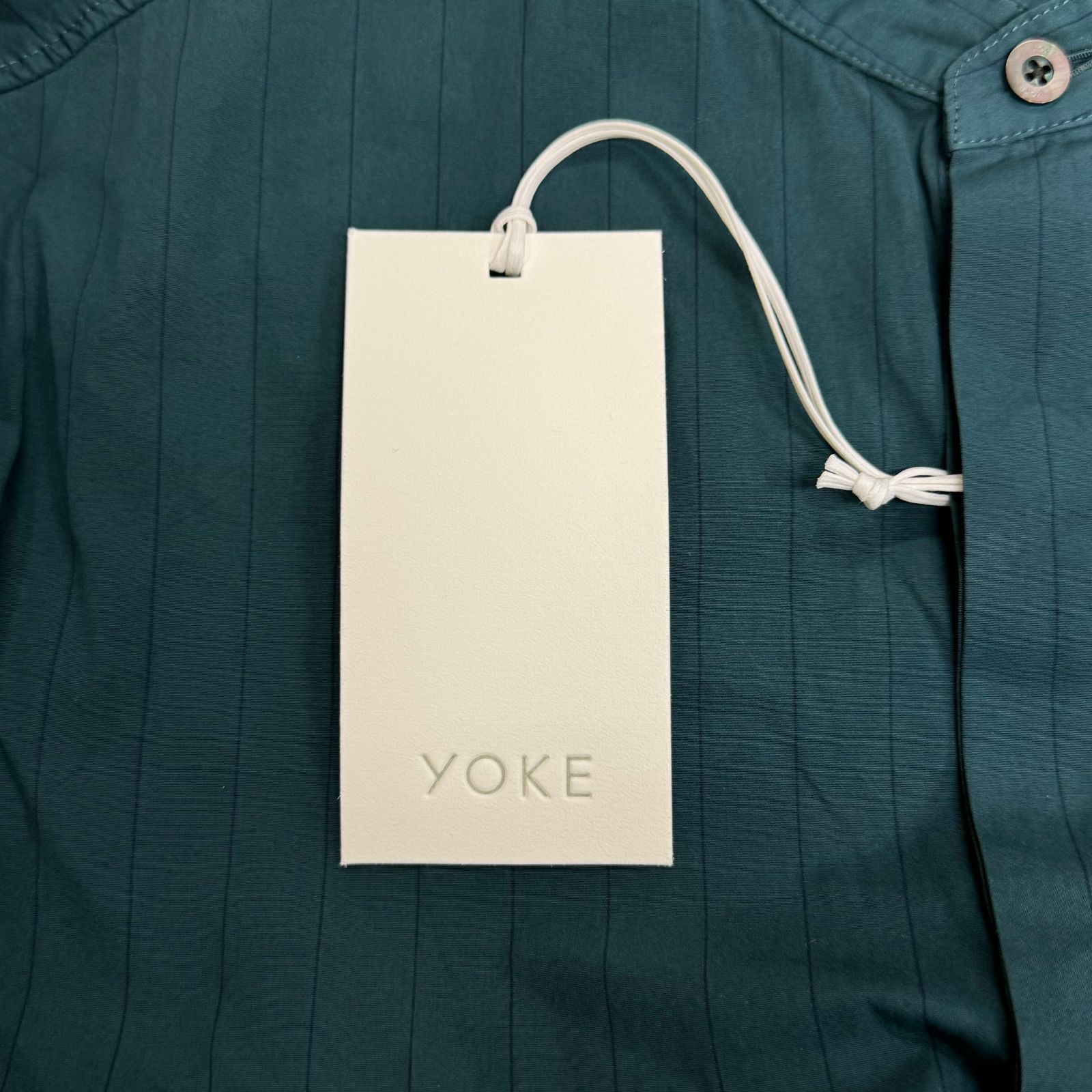 定価38500円 新品 YOKE 23SS GARMENT DYE STRIPE BAND COLLAR