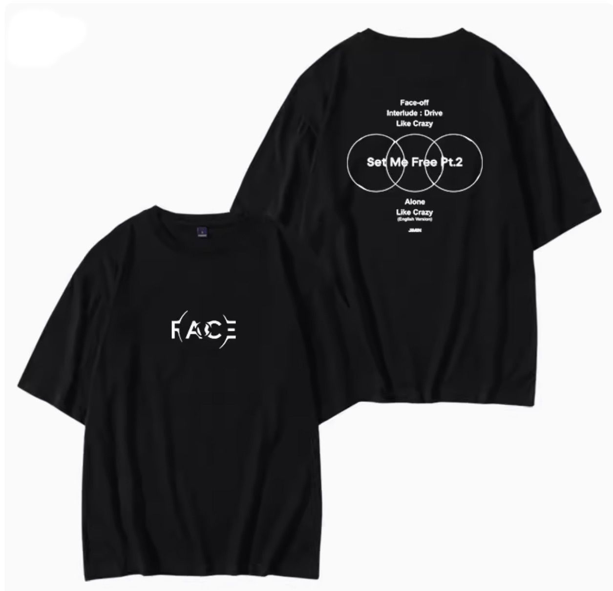 BTS Jimin ジミン Tシャツ ブラック FACE - メルカリ