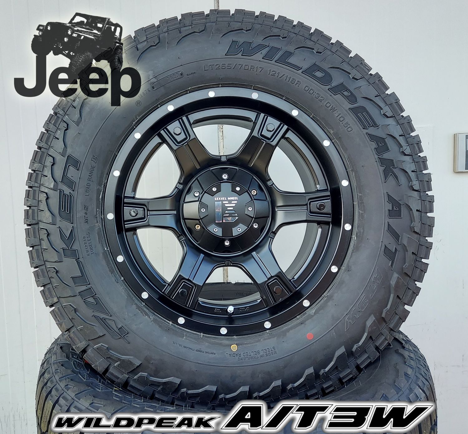 オールテレンタイヤ JEEP ラングラー JL JK RAV4 新品タイヤホイールセット 17インチ ファルケン WILDEPEAK A/T3W  265/70R17 265/65R17 LEXXEL レクセル OutLaw アウトロー - メルカリ