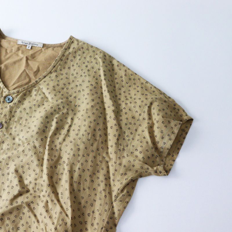 ヴラスブラム Vlas Blomme Light Cotton Ramie Elder flower print V  