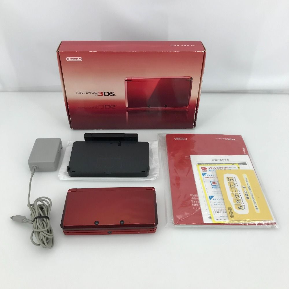 05w12014T 3DS ニンテンドー 3DS 本体 箱あり フ レッド ＊動作 |初期化済み＊ ◎ ◎