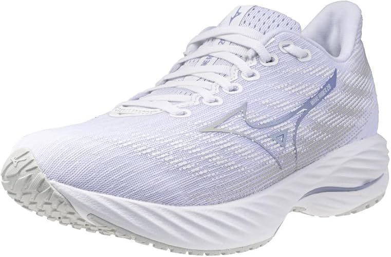 ミズノ ウェーブライダー28 スーパーワイド ウィメンズ ホワイト|ライトグレー|グレーパープル