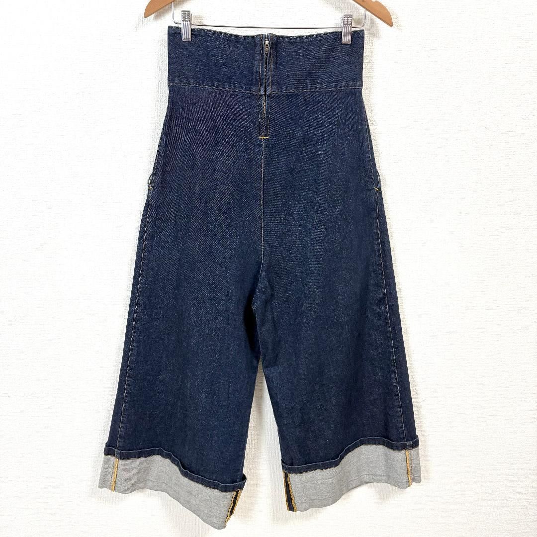 LIMI feu デニムワイドパンツ ウエストリボン S インディゴ