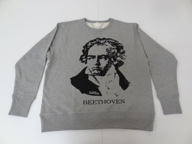 68.SAPEur SWEAT スウェット BEETHOVEN XL グレー /サプール