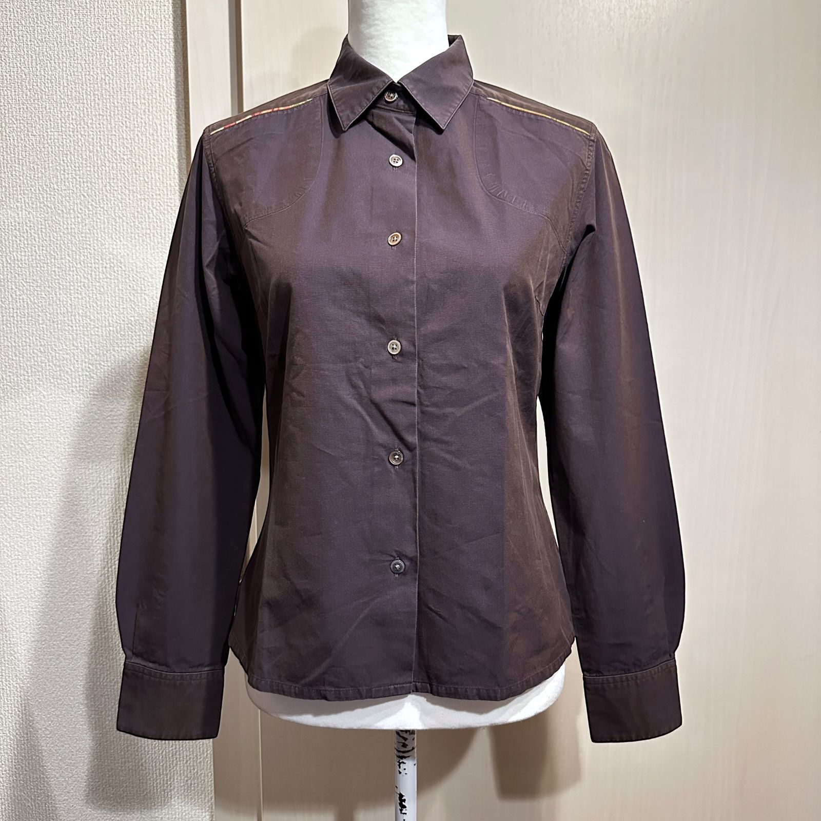 MARGARET HOWELL シャツ ブラウン サイズ2 HR0289