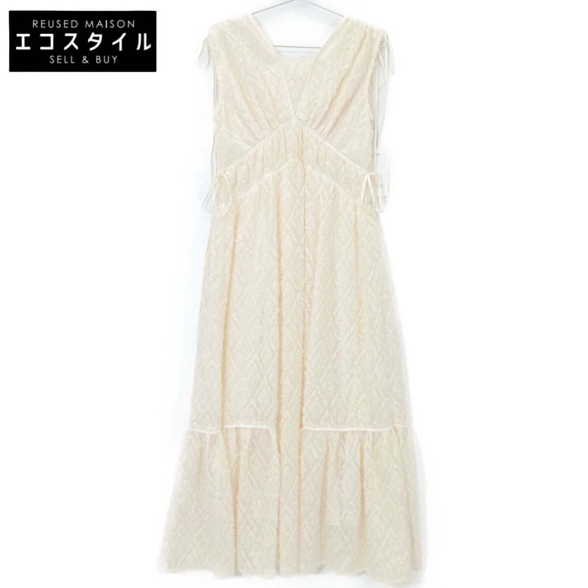 snidel スナイデル SWFO254288 25AW ｼﾞｬｶﾞｰﾄﾞﾄﾞﾛｽﾄﾃﾞｨﾃｨｰﾙﾜﾝﾋﾟｰｽ OO