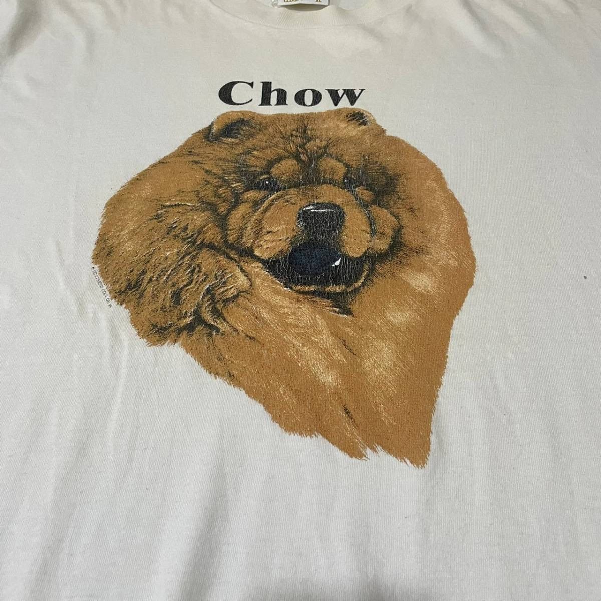 90s Chow 犬Tシャツ dog チャウチャウ L vintage-