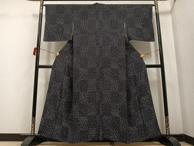 平和屋着物●上質な小紋 霞文 正絹 AABC4446ph