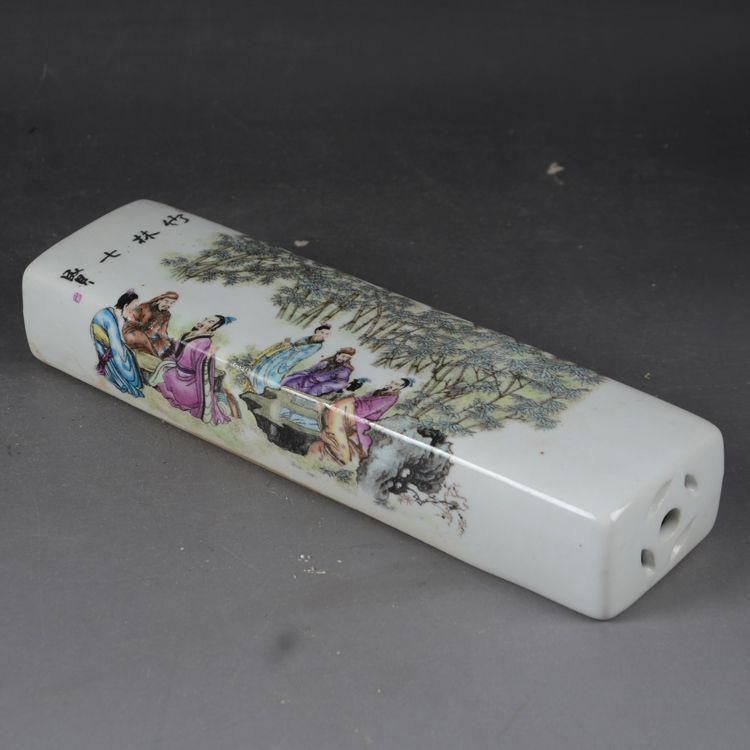 景徳鎮 陶磁器 パステル竹林七賢 人物屏風 装飾品 工芸品 美術品 置物 景徳鎮 陶磁器 パステル竹林七賢 人物屏風 装飾品 工芸品 美術品