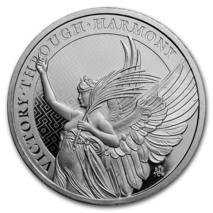 セントヘレナ 女王の美徳シリーズ 勝利 1ポンド 銀貨 2021年 1oz