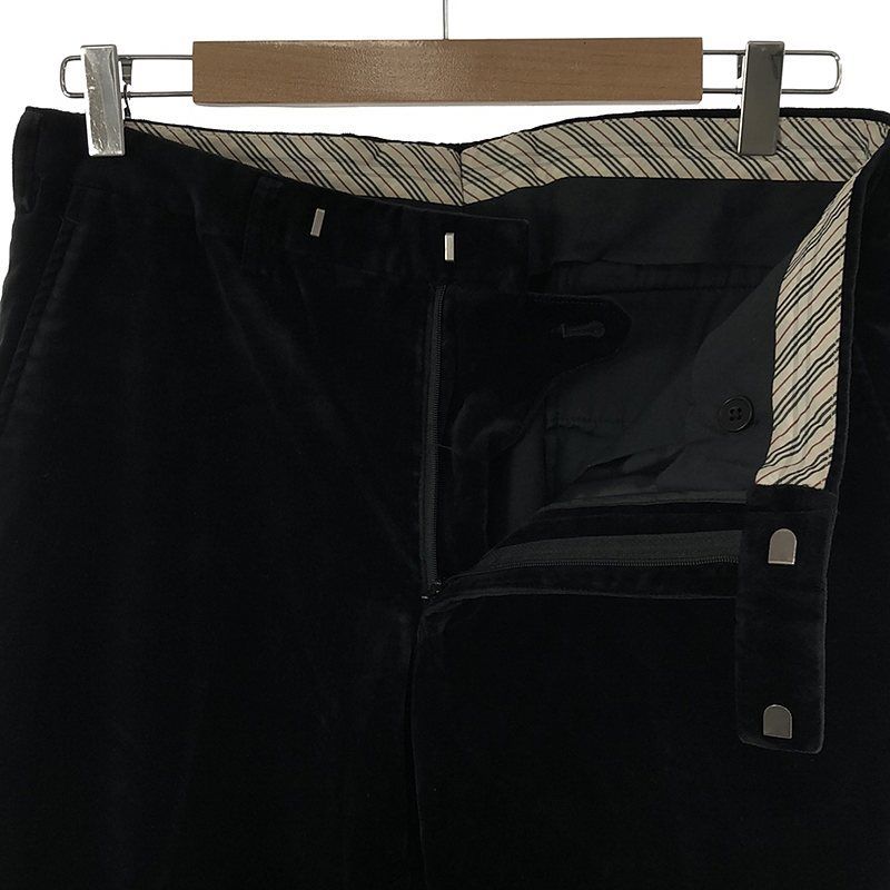 バーバリーブラックレーベル ストレートベロアパンツ ブラック BURBERRY BLACK LABEL / バーバリーブラックレーベル | ベロア