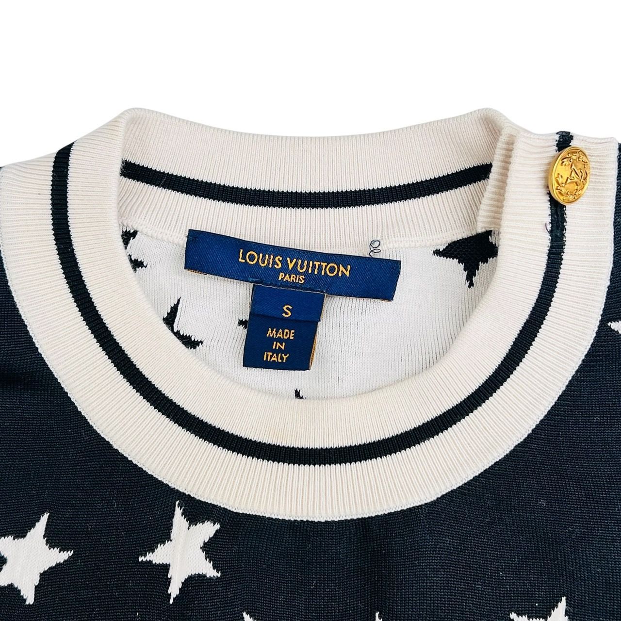 Louis Vuitton スター柄 シルク混 プルオーバーニット