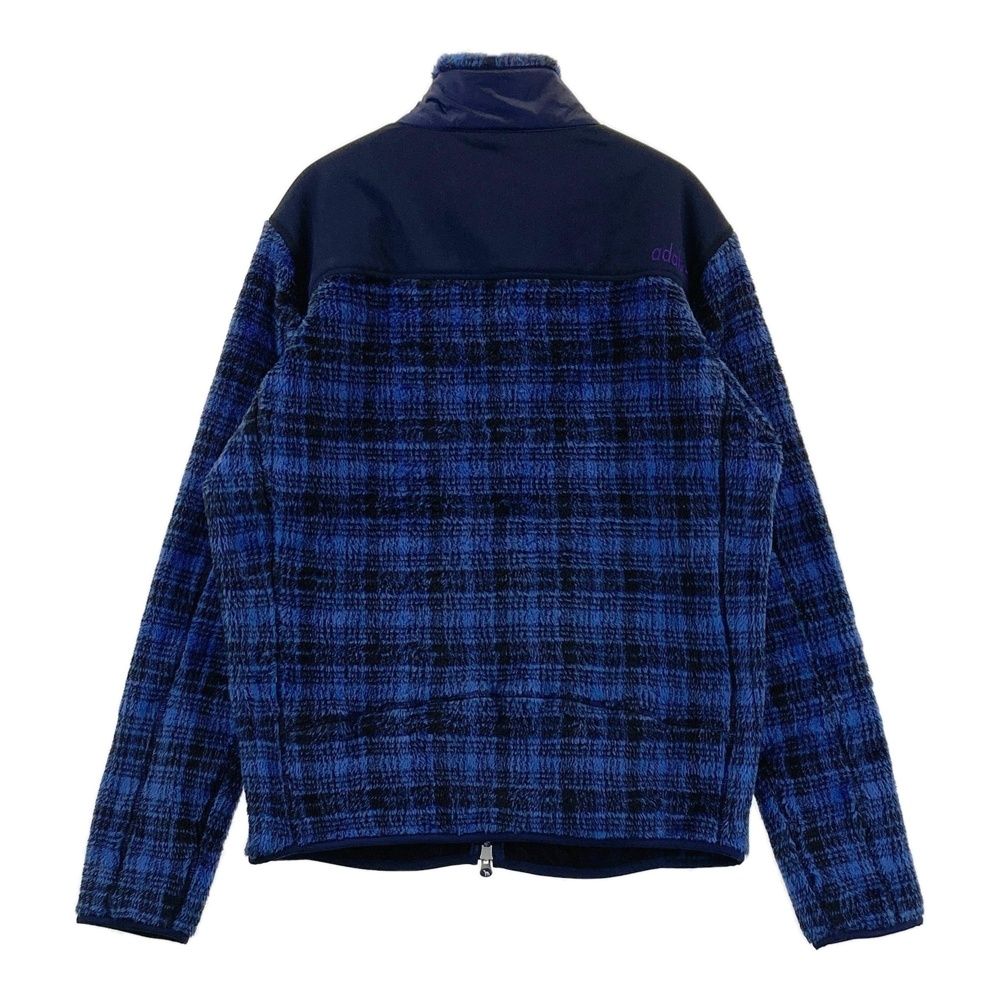 サイズ 48 ADABAT アダバット ボア ジップジャケット チェック柄 ネイビー系 240101400712 ゴルフウェア メンズ ストスト