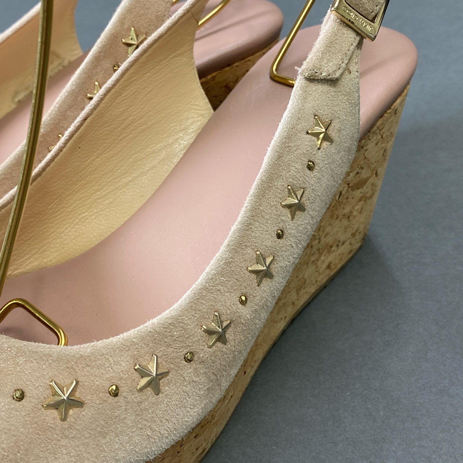 9g9 《美品》 JIMMY CHOO ジミーチュウ ウェッジソール スター