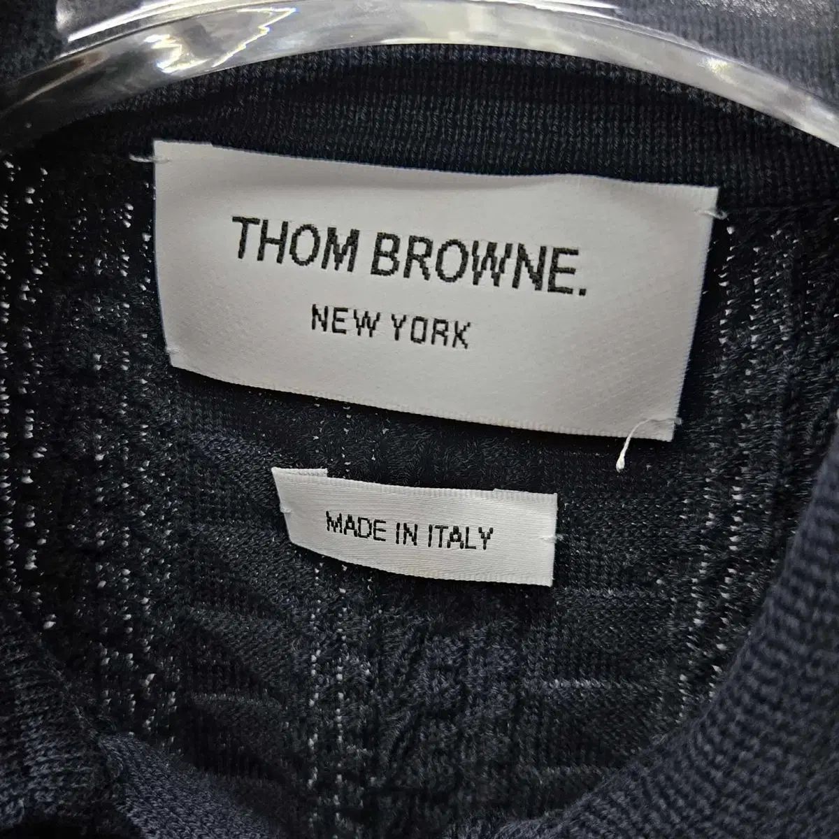 レディース 38 サイズ Thom Browne トム ブラウン RWB ケーブル ニット セーター カラー 半袖