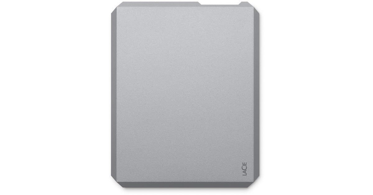 LaCie ラシー ポータブルHDD ハードディスク 2TB Mobile Drive USB-C USB3.1 Gen2 Mac iPad Windows対応 外付けHDD 正規代理店品 2年保証 STH スペースグレイ 2TB 単品