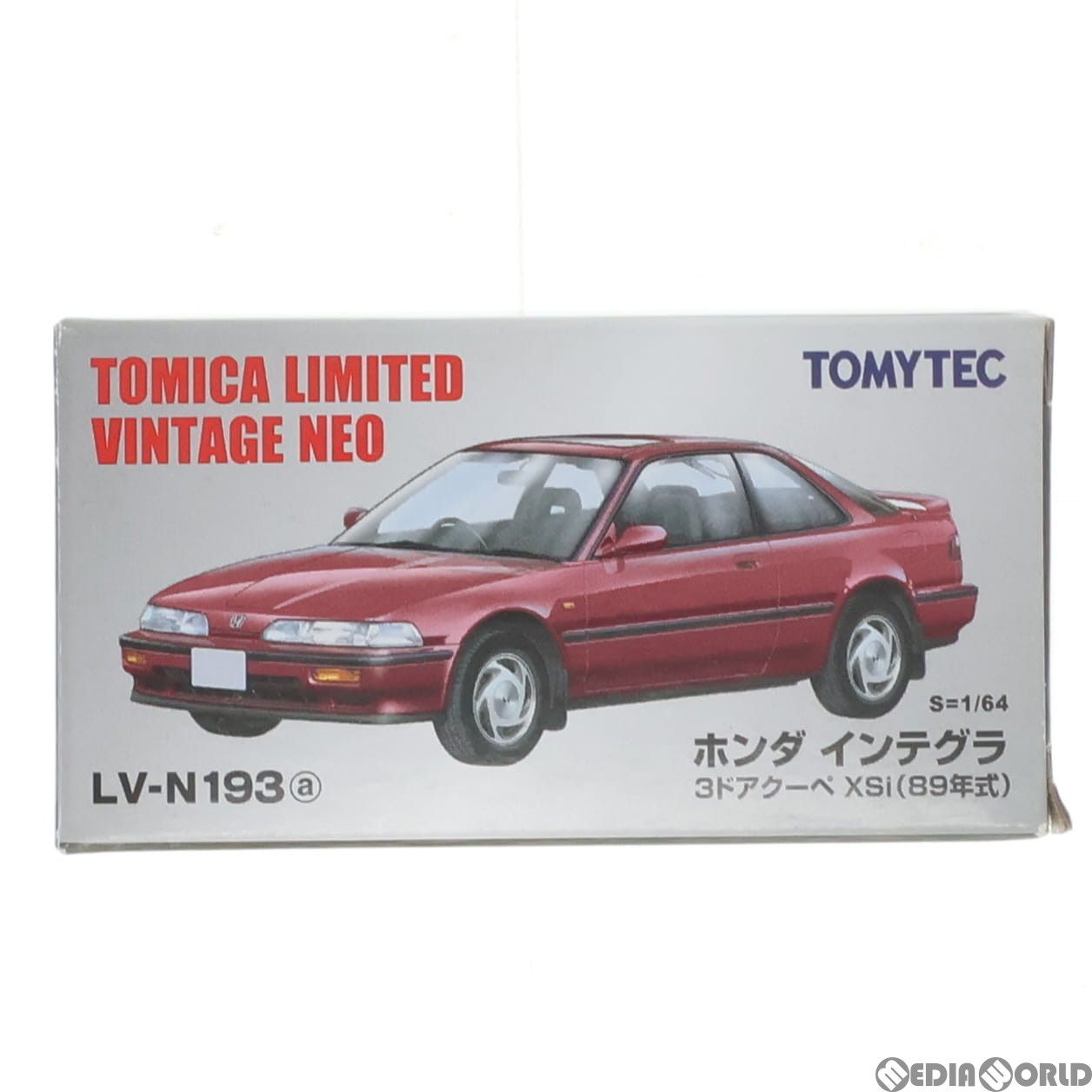 トミカリミテッドヴィンテージ 1/64 ホンダ インテグラ XSi（89年式） 改 深リム LV-N193a・LV-N193b ホンダ インテグラXSi 89年式（赤）⁄（水色