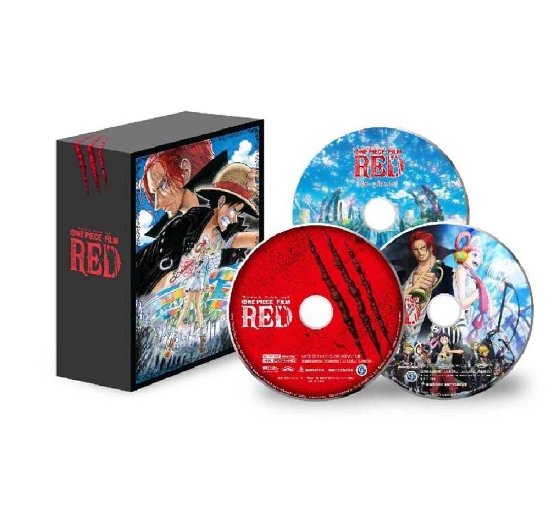 店舗先着特典 先着特典付き ONE PIECE FILM RED リミテッド エディション 初回生産 4K ULTRA HD 店舗特典 描きおろしA4クリアポスター2枚セット シャンクス ウタ メーカー先着特典 ”ウタ”クリアカード