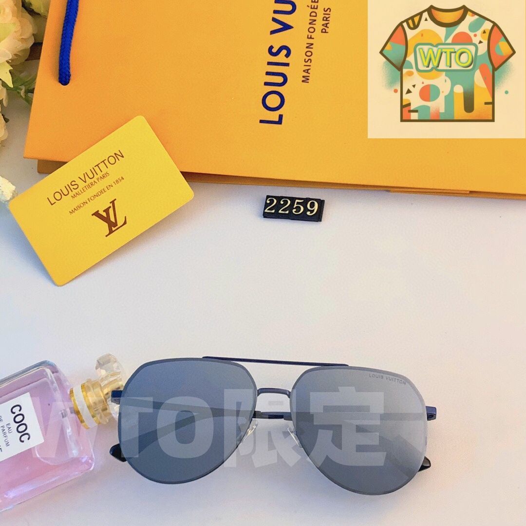 LV 2024 年式 エレガントなメンズ用 偏光サングラス（ハムグラス