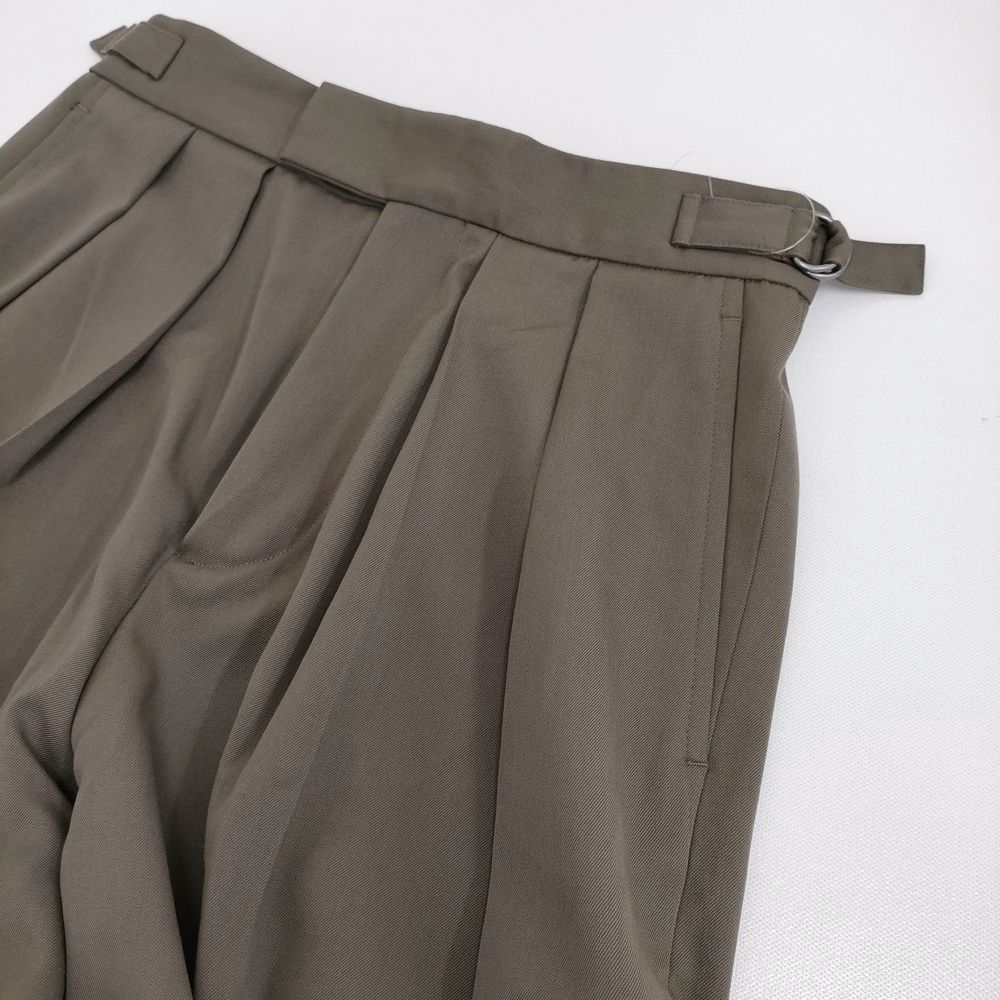 MARGARET HOWELL FLUID WOOL 578-4242003 サイズ2 タック パンツ 24AW  