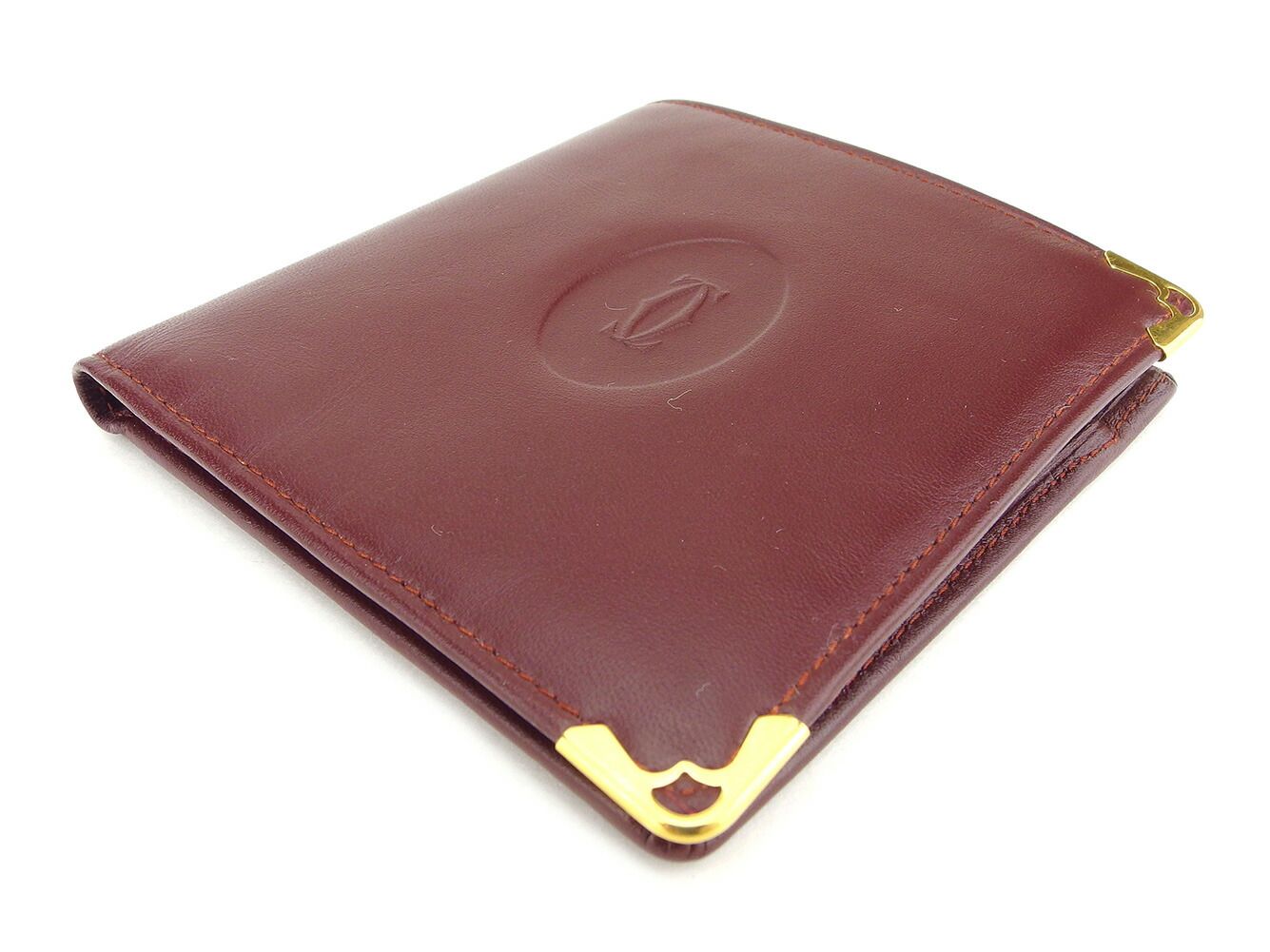 【美品】カルティエ 二つ折り財布 マストライン レザー ボルドー系 ゴールド金具 楽天市場】Cartier カルティエ マストライン マスト ドゥ