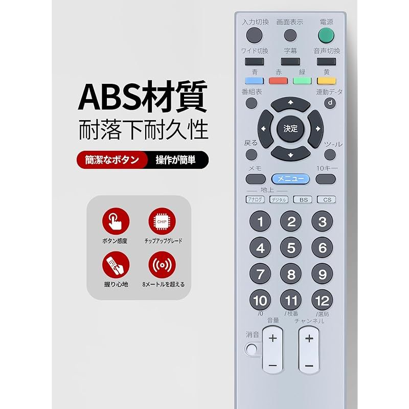 新品】 SHZ テレビリモコン RM-JD005 for ソニーBraviaテレビリモコン