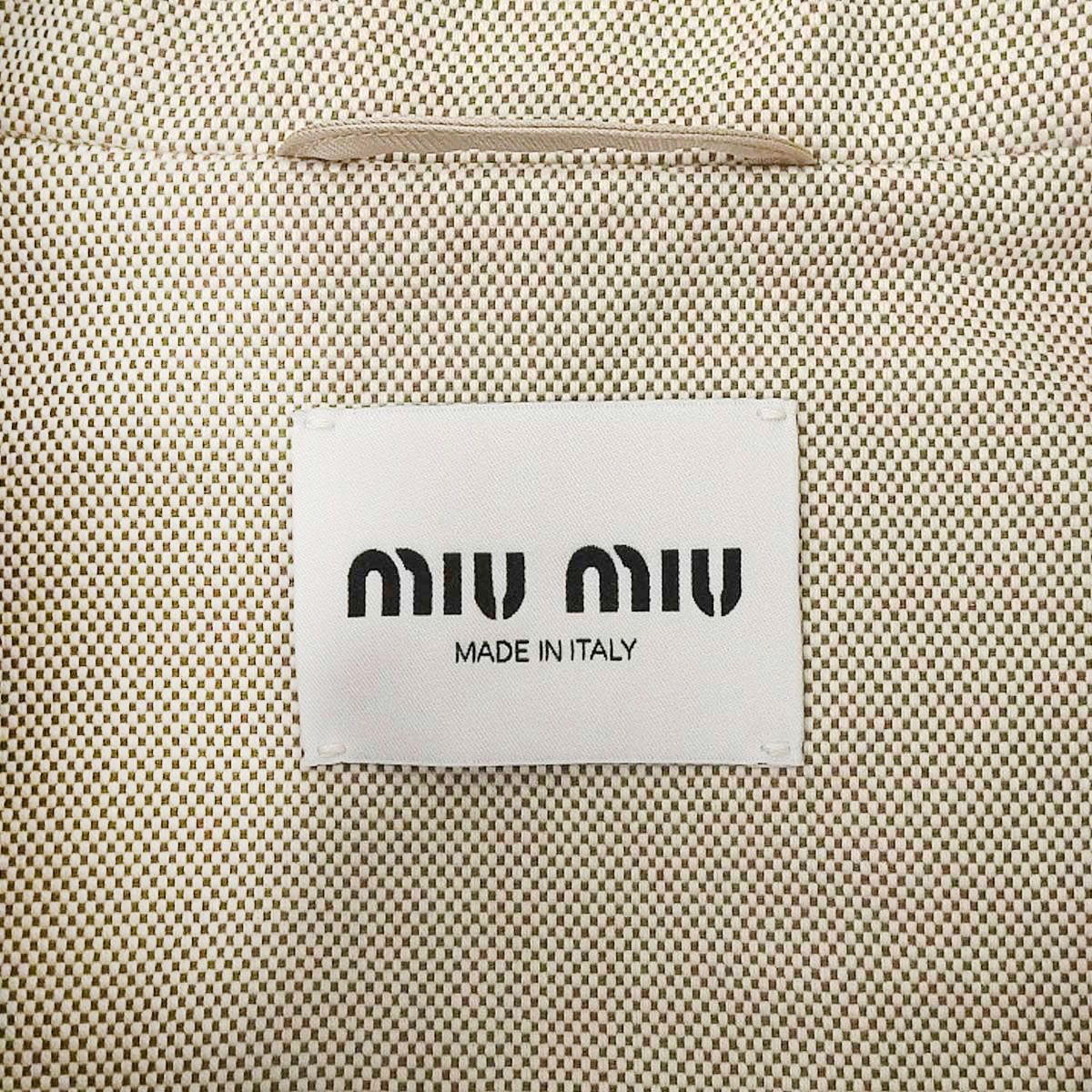 ◆完売前に◆【MiuMiu】ジャカード キャンバス ジャケット Miu Miu(ミュウミュウ) ジャカード キャンバス ブルゾン
