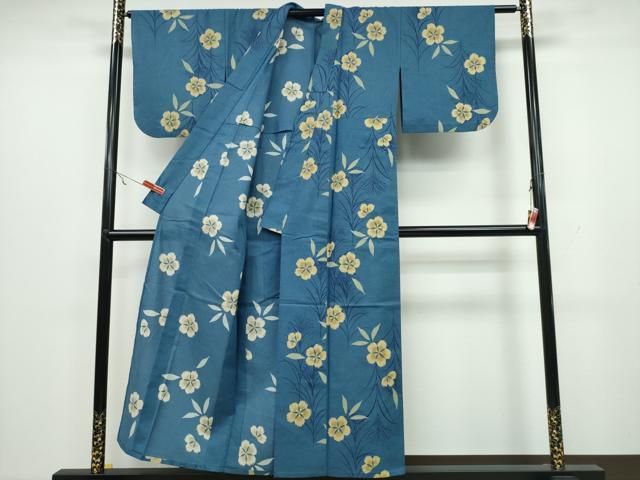 平和屋着物∴夏物 浴衣 綿紅梅 草花文 綿 逸品 CAAU3534ng - メルカリ 