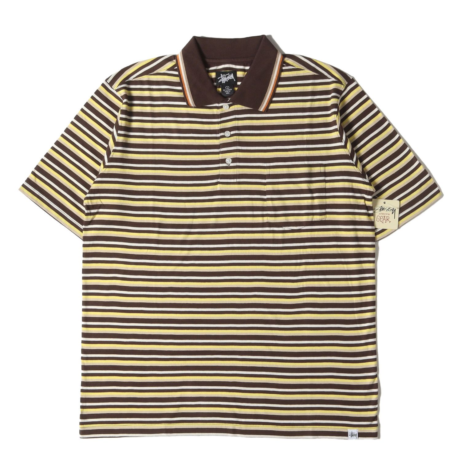 新品】STUSSY ステューシー ポロシャツ サイズ:L / 00s ボーダー 