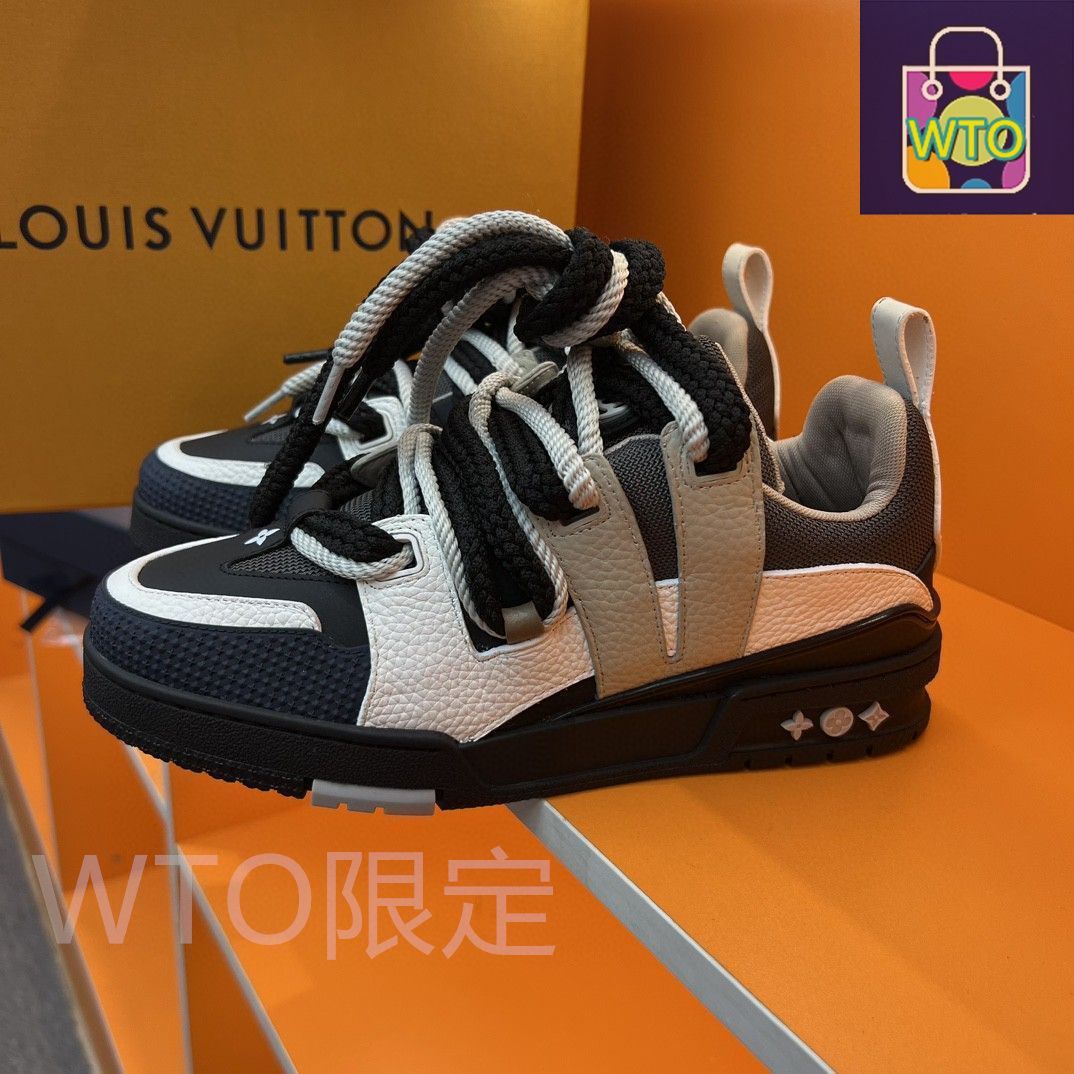 【厚底でスタイルアップ♡】Louis Vuitton スニーカー スポーティで歩きやすい♪】ルイヴィトン スニーカー 厚底