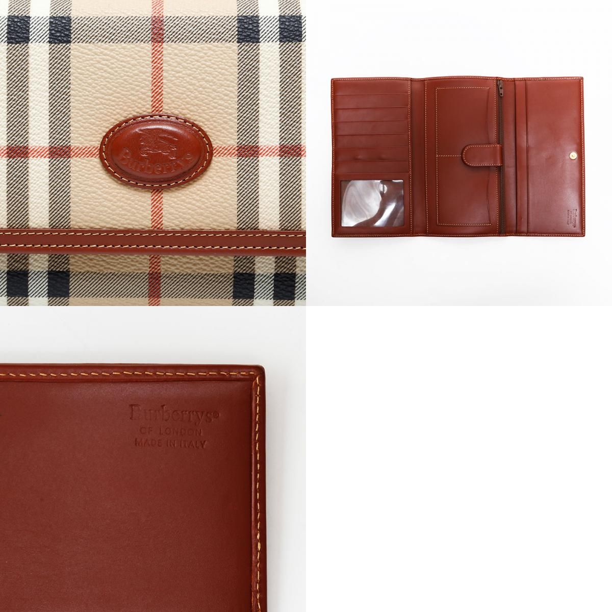 BURBERRY バーバリー 長財布 ノバチェック PVC 三つ折り 【公式通販】
