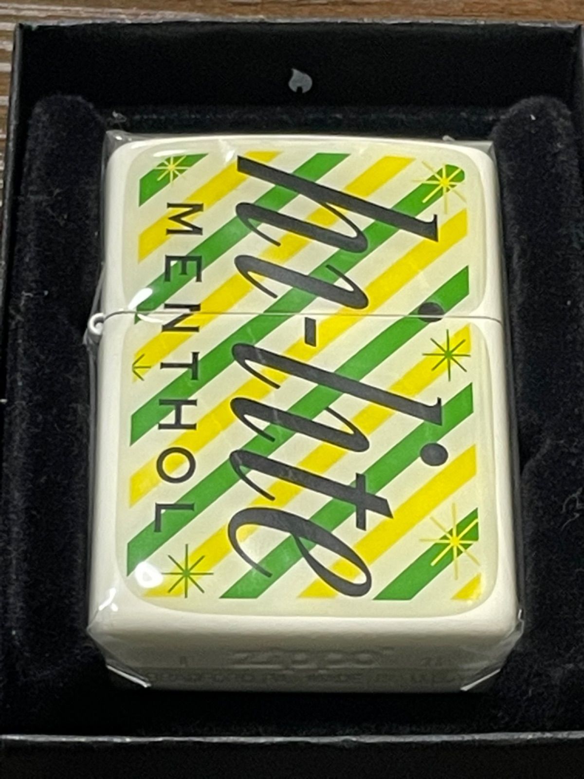 zippo Hi Lite MENTHOL JT ハイライト メンソール 2011年製 限定品 両面デザイン デットストック 懸賞品 シルバーインナー  同年代 2011年製 ケース 保証書 | ซื้อที่ Mercari จากประเทศญี่ปุ่น! | Buyee