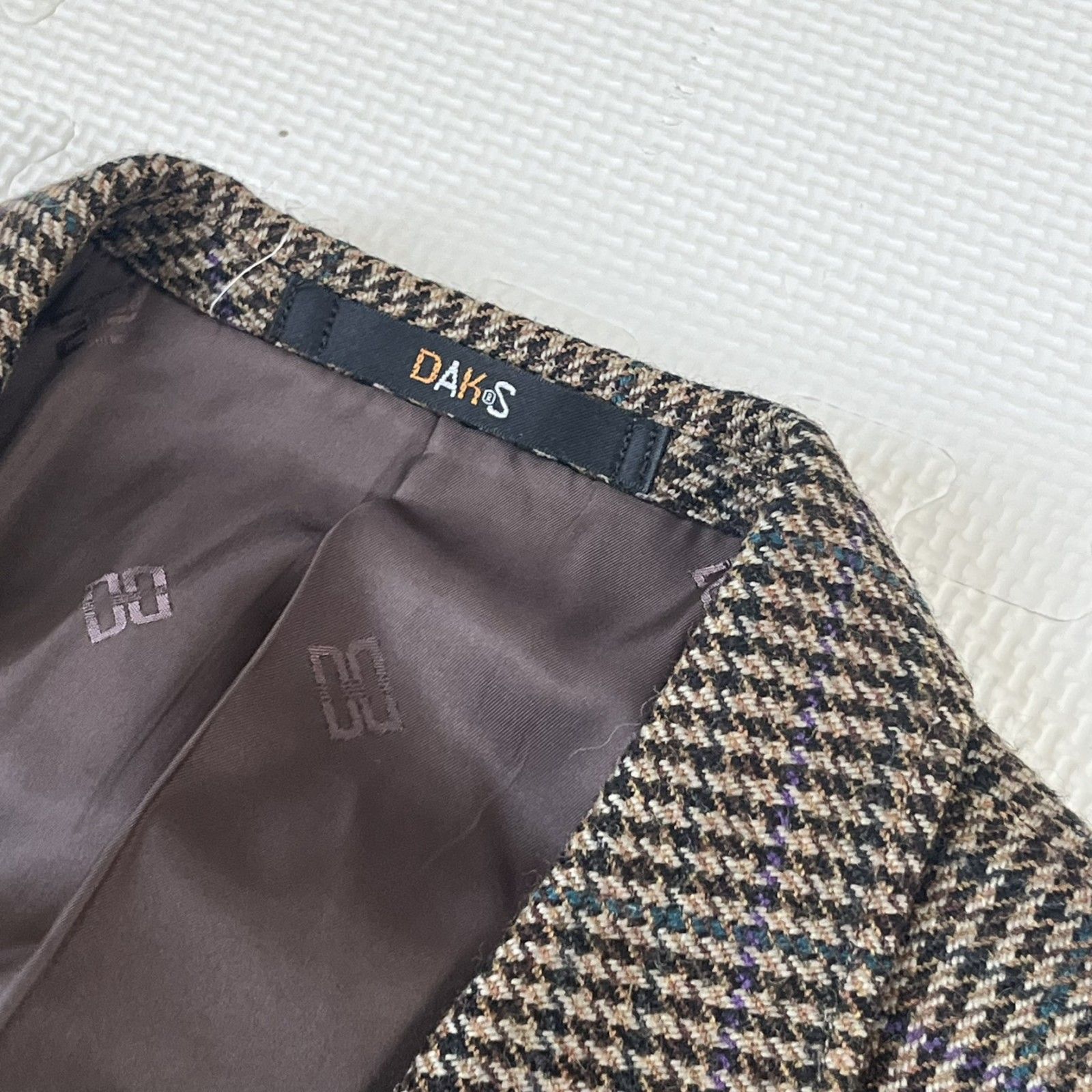 DAKS】ダックス テーラードジャケット アウター コート ブラウン系 