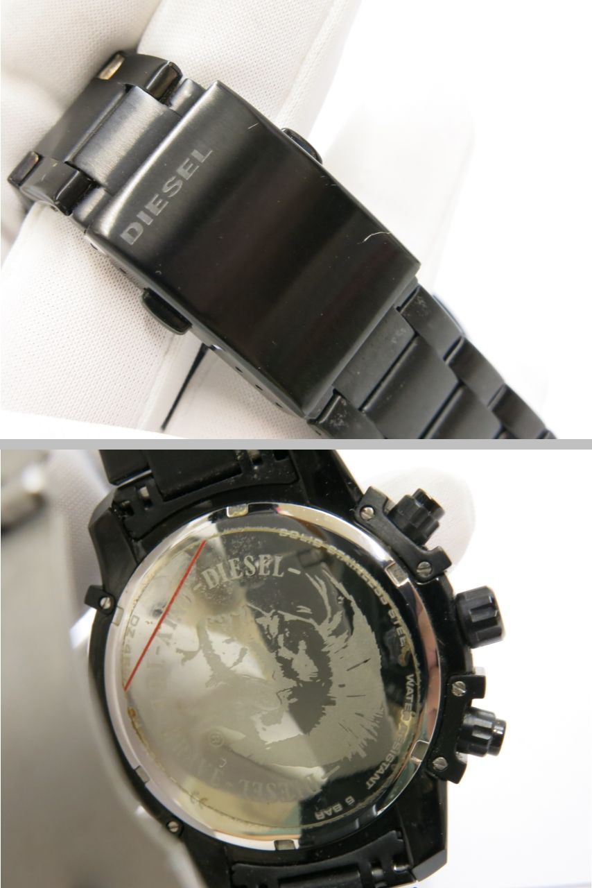 ディーゼル　腕時計　DZ4529　クロノグラフ　メンズクオーツ　18705210 DZ4529 Man: Griffed Chronograph Black Stainless Steel Watch