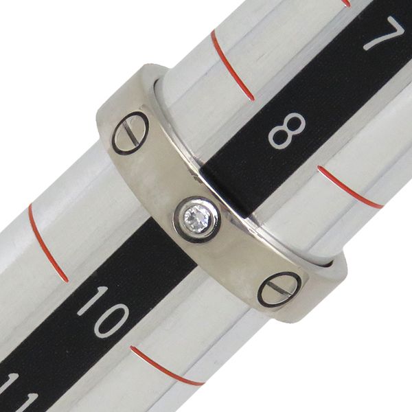 Cartier カルティエ ミニラブリング/K18WG/ケース+箱付/49号/ CARTIER カルティエ ミニ ラブリング 1P ダイヤモンド #49