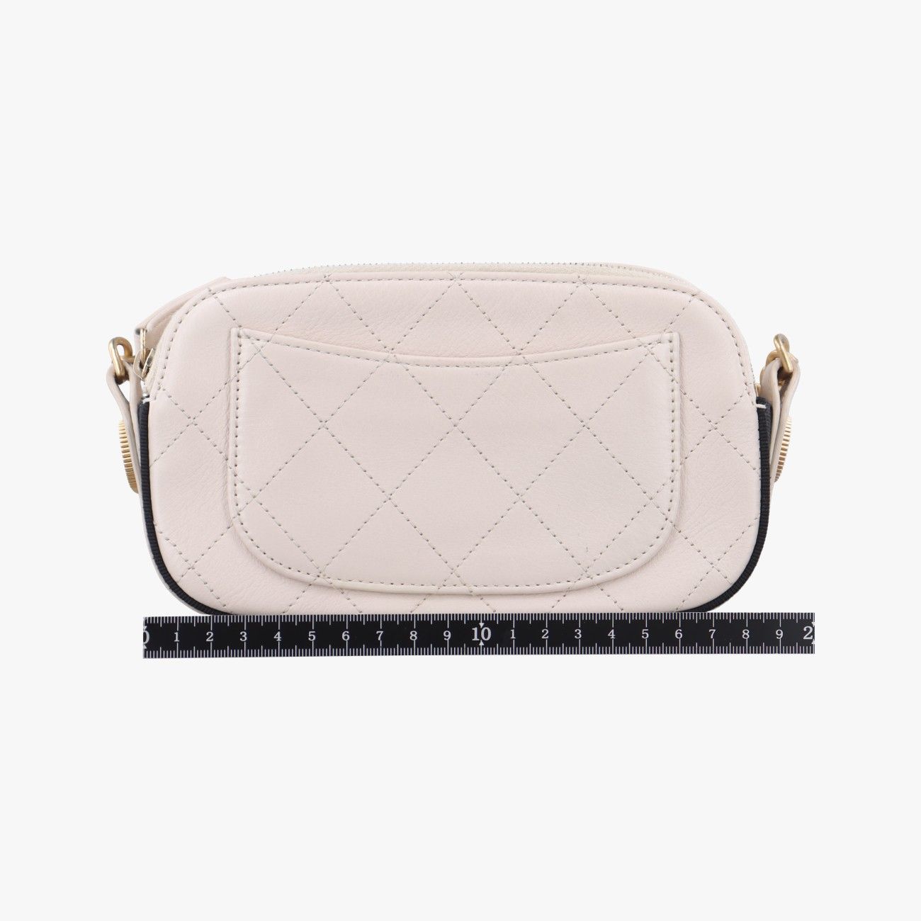 シャネルChanelボタンアップダブルジップカメラ ピンキッシュベージュ レザー A57574 26387387