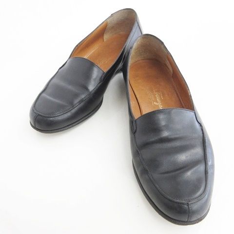 【美品】✨サルヴァトーレフェラガモ ローファー レザーシューズ スリッポン 6½ Salvatore Ferragamo (サルヴァトーレフェラガモ) レザー