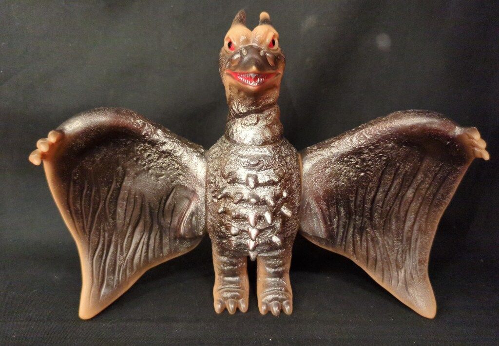 M1号 世紀の大怪獣ブルマァクの怪獣シリーズ ラドン 肌色成型 黒銀 カタログカラー版
