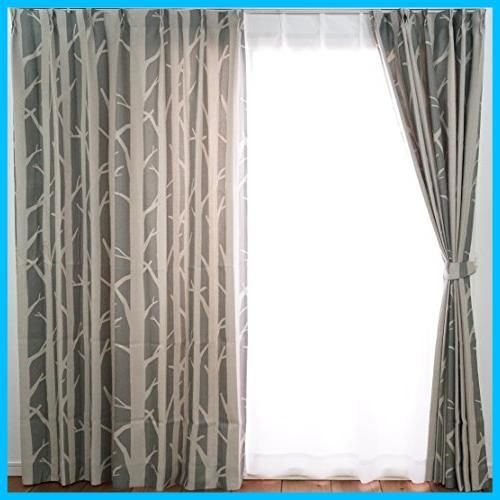 【人気商品】シラカバ 100×135cm 遮光カーテン グレー 1枚入 スミノエ V1294