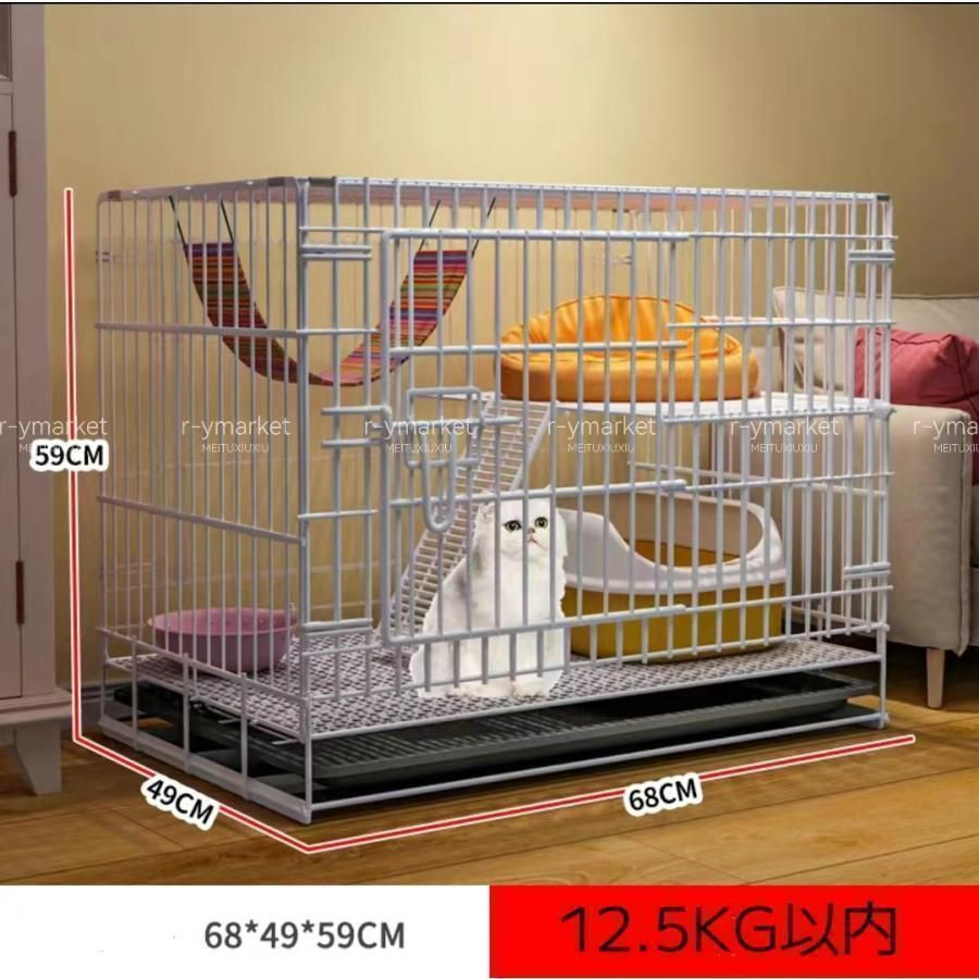 2025猫用ケージ 大型 多頭飼い 組立簡単 折り畳み式 掃除し